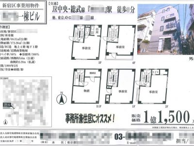 中古ビル物件（販売金額は値引き交渉前の金額です）