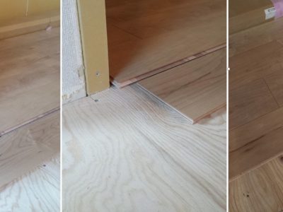 フローリング貼り　Up写真３枚