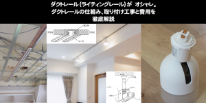 ライティングレールの仕組み、取り付け工事、埋め込み方法