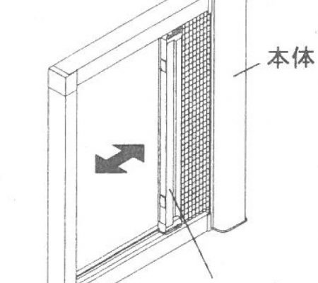 横引きロール網戸