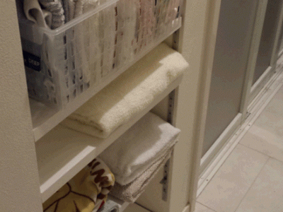 サニタリー収納用の造作ニッチ（壁　埋め込み型）