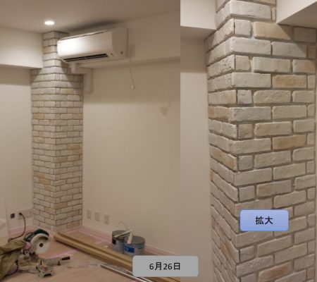 ブリックタイル　柱