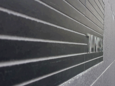 タイル表札　デザインタイル　リビエラを使ったおしゃれな表札