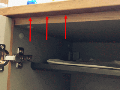 下駄箱の天板だけ造作