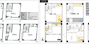 ビルのリノベーションの間取り図