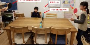 自宅の卓球セット