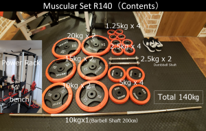 A muscle training home gym made from Irotech's Muscular Set R140